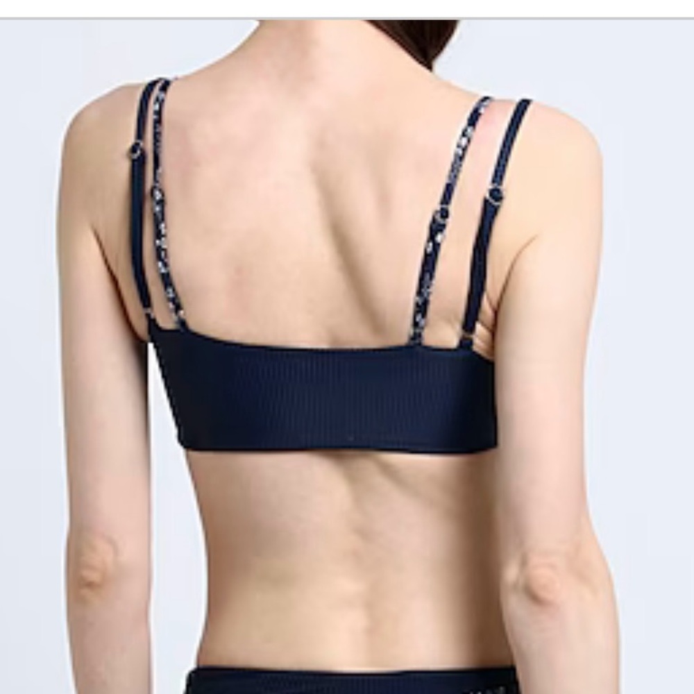 Frankies Bikinis Bellamy Ribbed Bandana Bikini Top in Dixie, Sz S - Picture 4 of 16